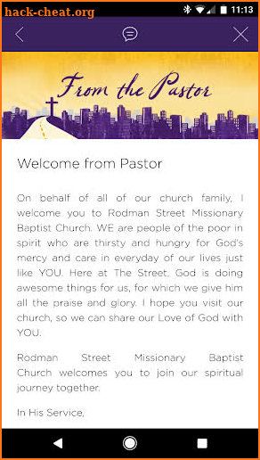 Rodman Street Baptist Church screenshot