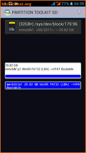 ROEHSOFT PARTITION TOOL SD-USB screenshot