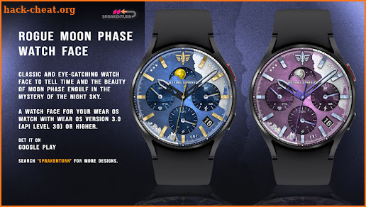 Rogue Moon Phase Watch Face screenshot