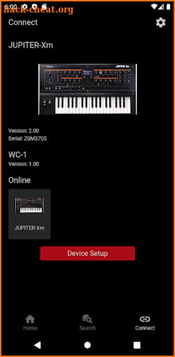 Roland Cloud Connect screenshot