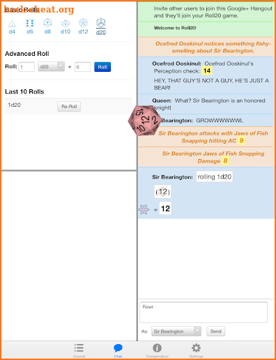 Roll20 for Android screenshot