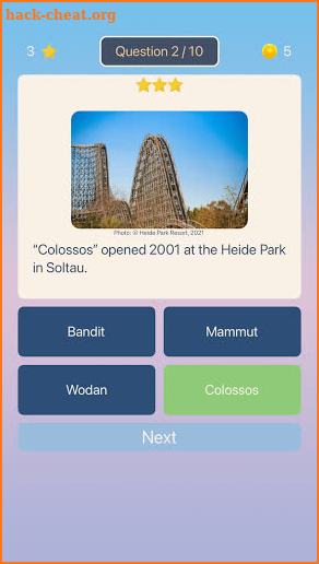 Roller Coaster Quiz screenshot