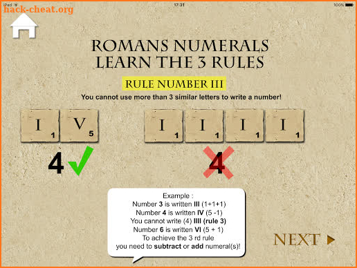 Roman Numerals screenshot