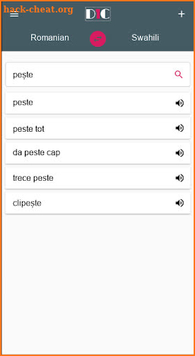 Romanian - Swahili Dictionary (Dic1) screenshot