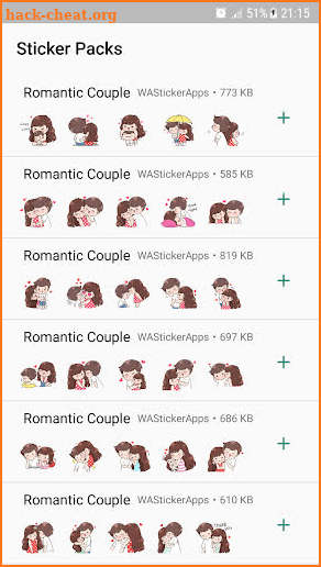 Romantic Couple Sticker - WAStickerApps screenshot