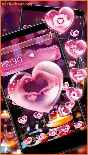 Romantic Love Heart Theme screenshot