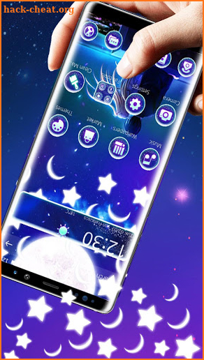 Romantic Love Night Gravity Theme screenshot