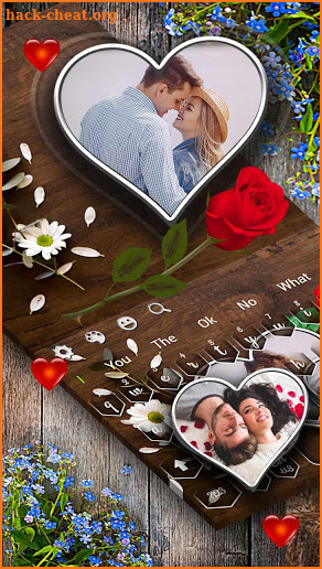 Romantic Love Photo Frames keyboard theme screenshot