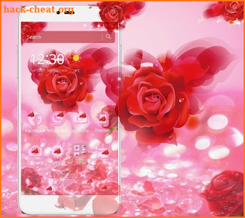 Romantic Love Rose Theme screenshot