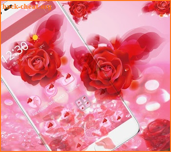 Romantic Love Rose Theme screenshot