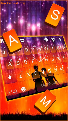 Romantic Lovers Keyboard Theme screenshot