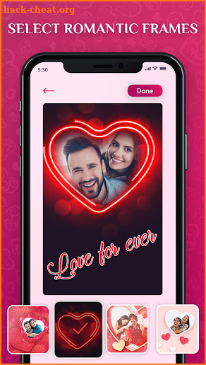 Romantic Photo Editor : Love Photo Frames screenshot