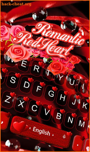 Romantic Red Heart Keyboard Theme screenshot