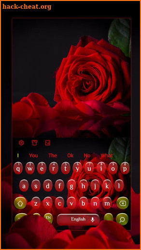 Romantic Red Rose Keyboard screenshot