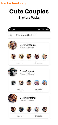 Romantic Stickers WASticker.ly screenshot