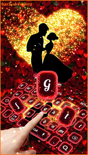 Romantic Valentines Rose Love Keyboard screenshot