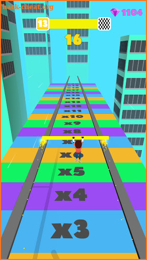 roof rush rails 3d-fat pusher giant roof Slide run screenshot