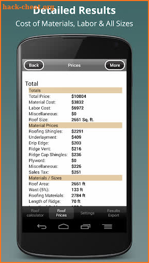 Roofing Calculator PRO screenshot