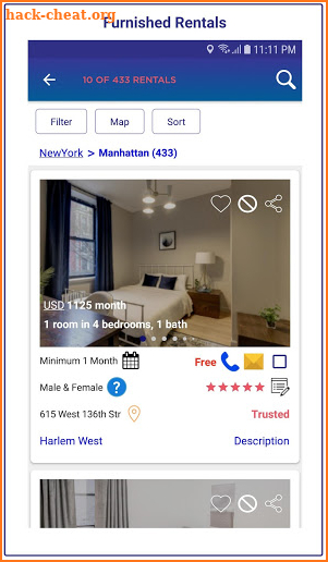 Rooms for Rent and Roommates - iRoommates.com screenshot