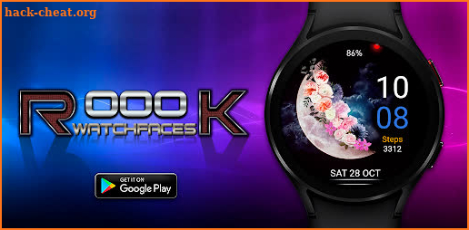 RoooK Digital Flower Watchface screenshot