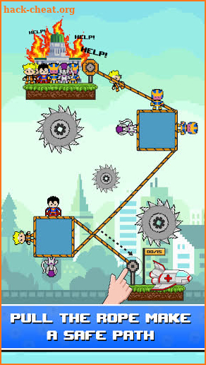 Rope Pixel Master - Rescue Hero Academy screenshot