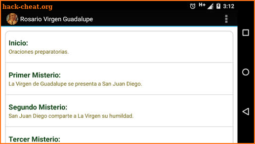 Rosario Virgen Guadalupe screenshot