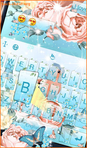 Rose Bird Butterfly Keyboard Theme screenshot