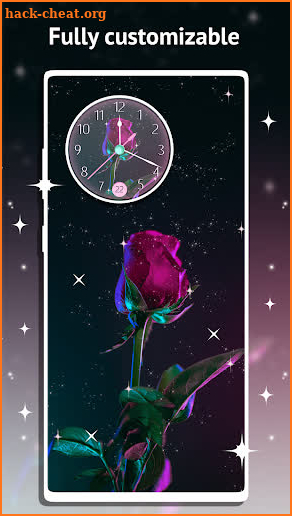 Rose Clock Live Wallpaper screenshot