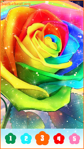 Rose color by number: Coloring games offline screenshot