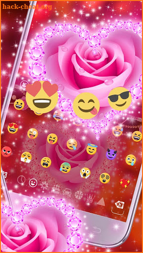 Rose Diamond Wedding Keyboard screenshot