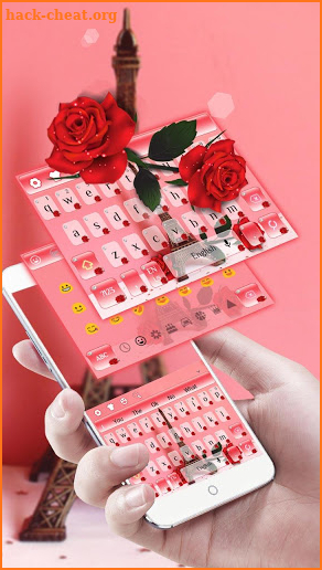 Rose Eiffel Tower Keyboard screenshot