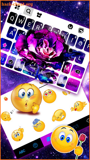 Rose Galaxy Keyboard Theme screenshot