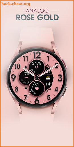 Rose Gold Analog Watch Face screenshot