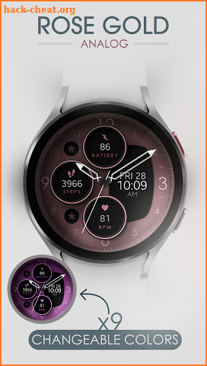 Rose Gold Analog Watch Face screenshot