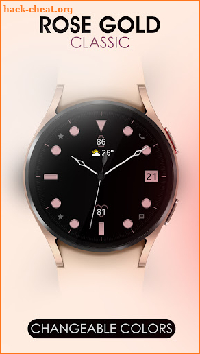 Rose Gold Analog Watch Face screenshot