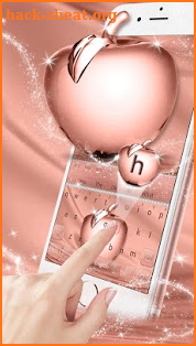 Rose Gold Crystal Apple Keyboard screenshot