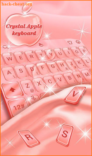 Rose Gold Crystal Apple Keyboard Theme screenshot