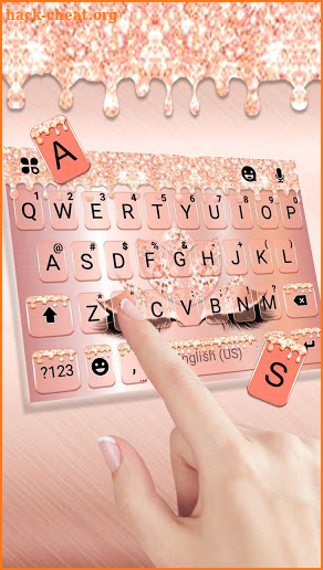 Rose Gold Drop Princess Keyboard Theme screenshot