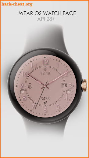 Rose gold elegant watch face screenshot