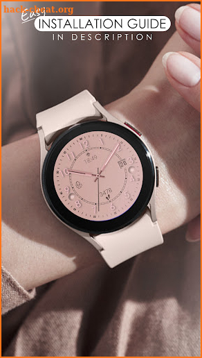 Rose gold elegant watch face screenshot