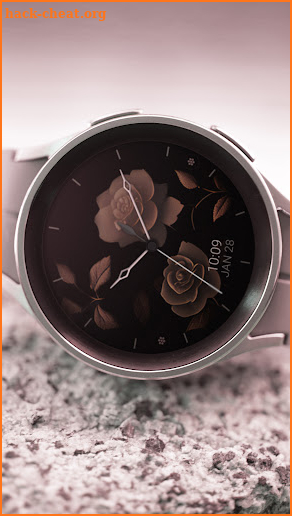 Rose Gold Flowers 2 watch face screenshot