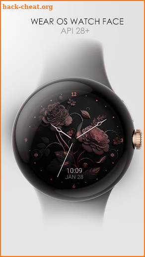 Rose Gold Flowers watch face screenshot