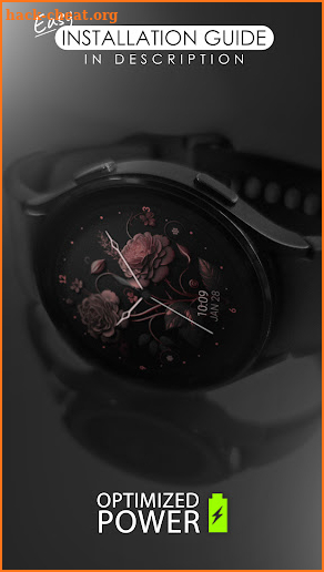 Rose Gold Flowers watch face screenshot