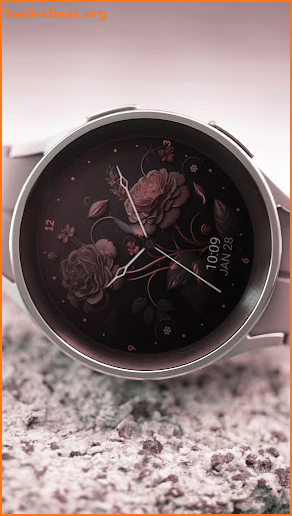 Rose Gold Flowers watch face screenshot