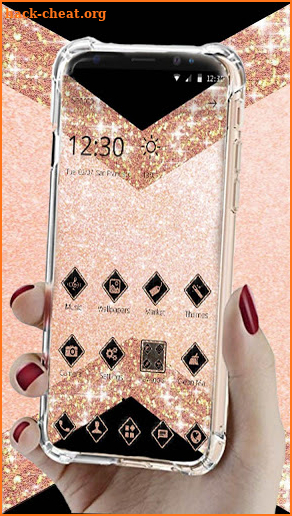 Rose Gold Glitter Theme screenshot