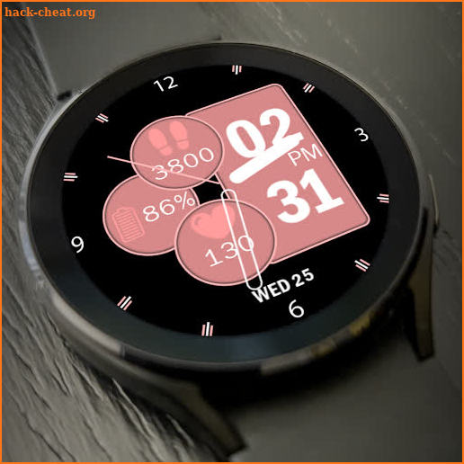 Rose Gold Hybrid Watch Face screenshot