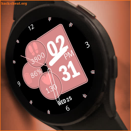 Rose Gold Hybrid Watch Face screenshot