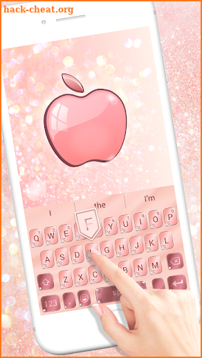 Rose Gold Keyboard for Phone8, OS12 screenshot