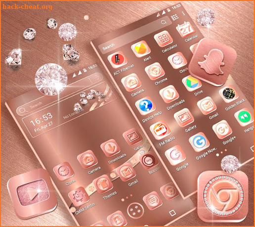 Rose Gold Launcher Theme screenshot