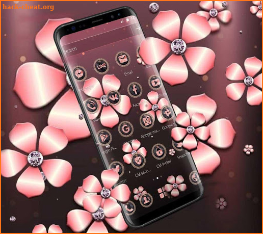 Rose Gold Luxury Flower Theme screenshot